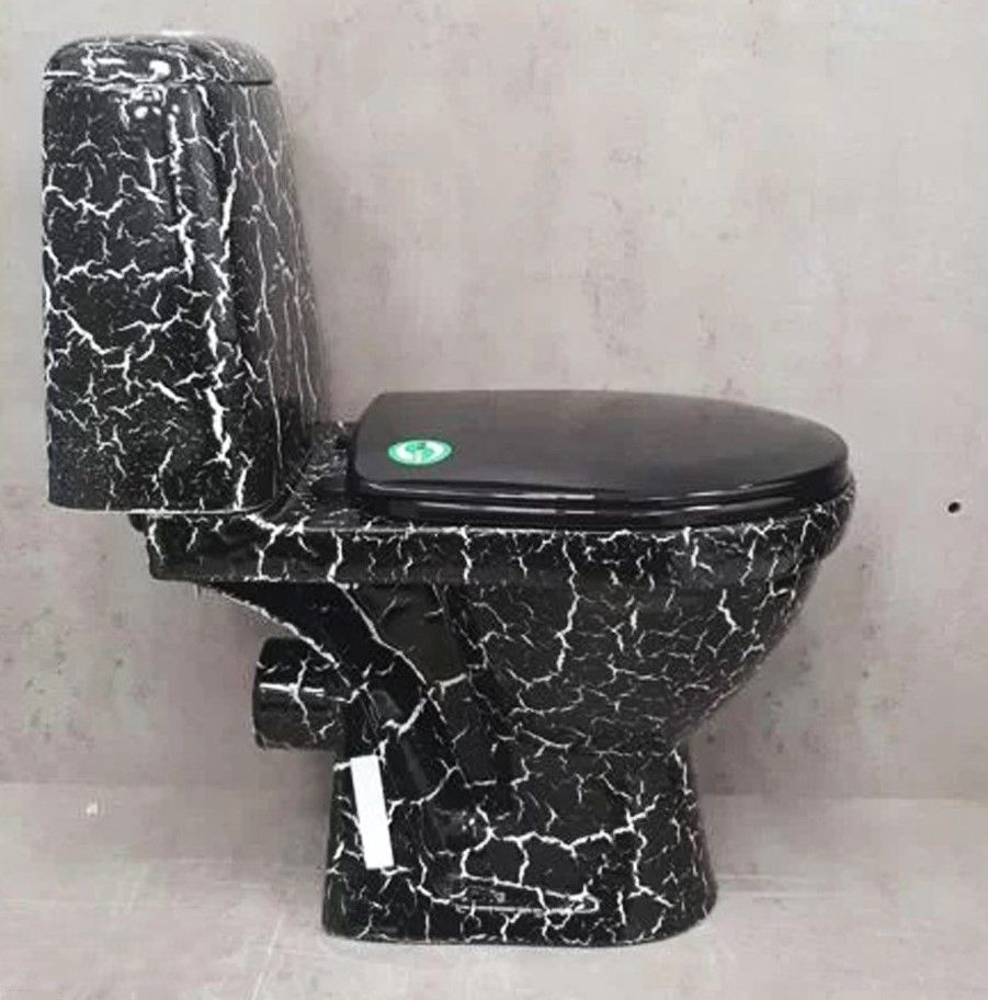 Унитаз Кировская Керамика Rosa Премьер Черный Кракелюр