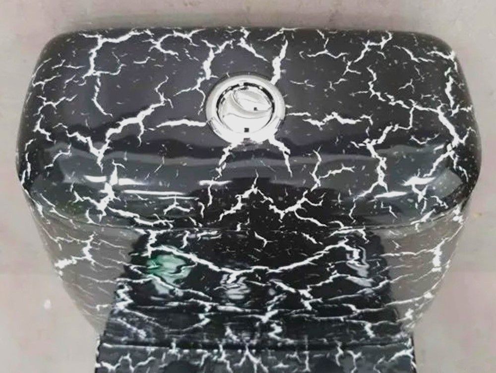 Унитаз Кировская Керамика Rosa Премьер Черный Кракелюр