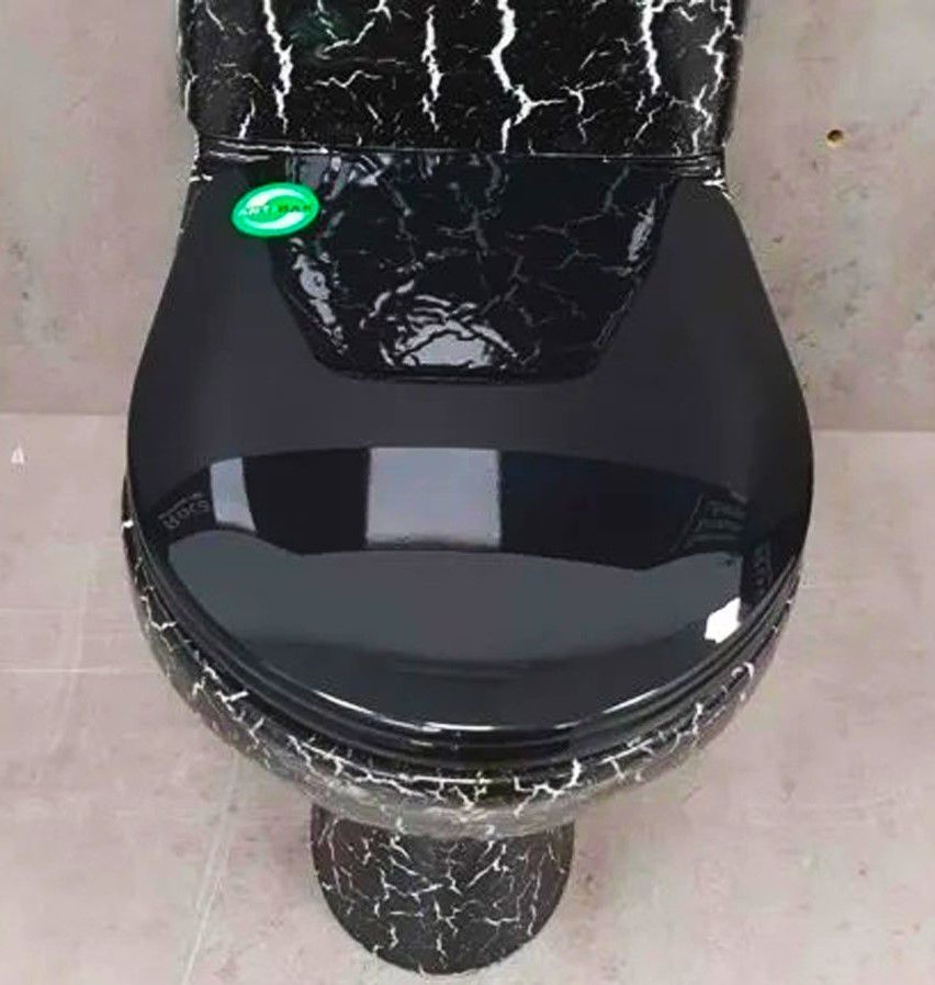 Унитаз Кировская Керамика Rosa Премьер Черный Кракелюр