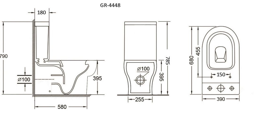 Унитаз Grossman GR-4448S Горизонтальный Выпуск