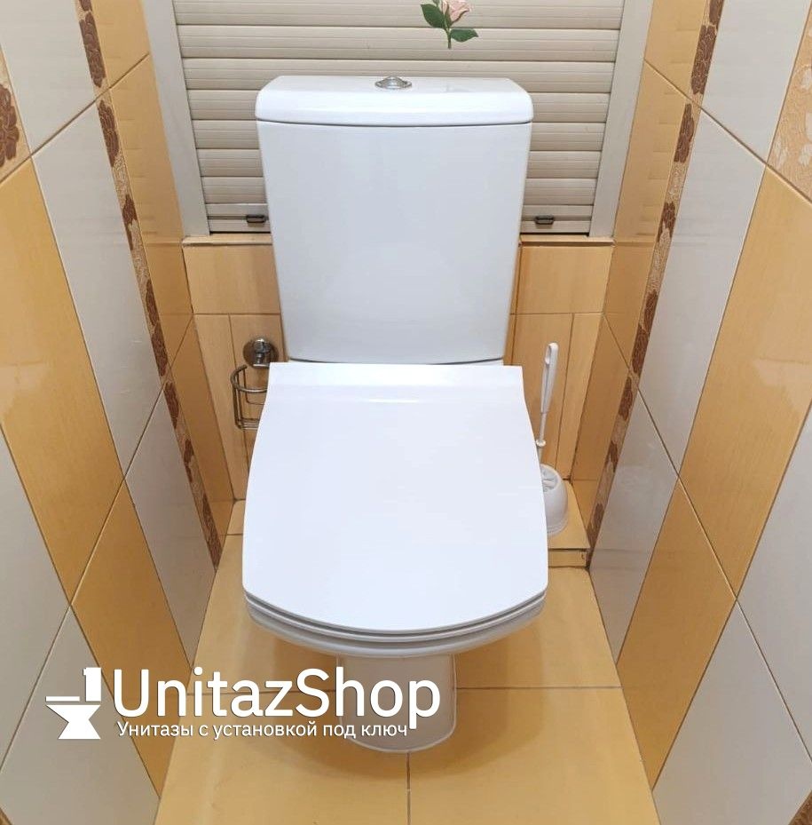 Унитаз Cersanit Carina Горизонтальный Выпуск Безободковый