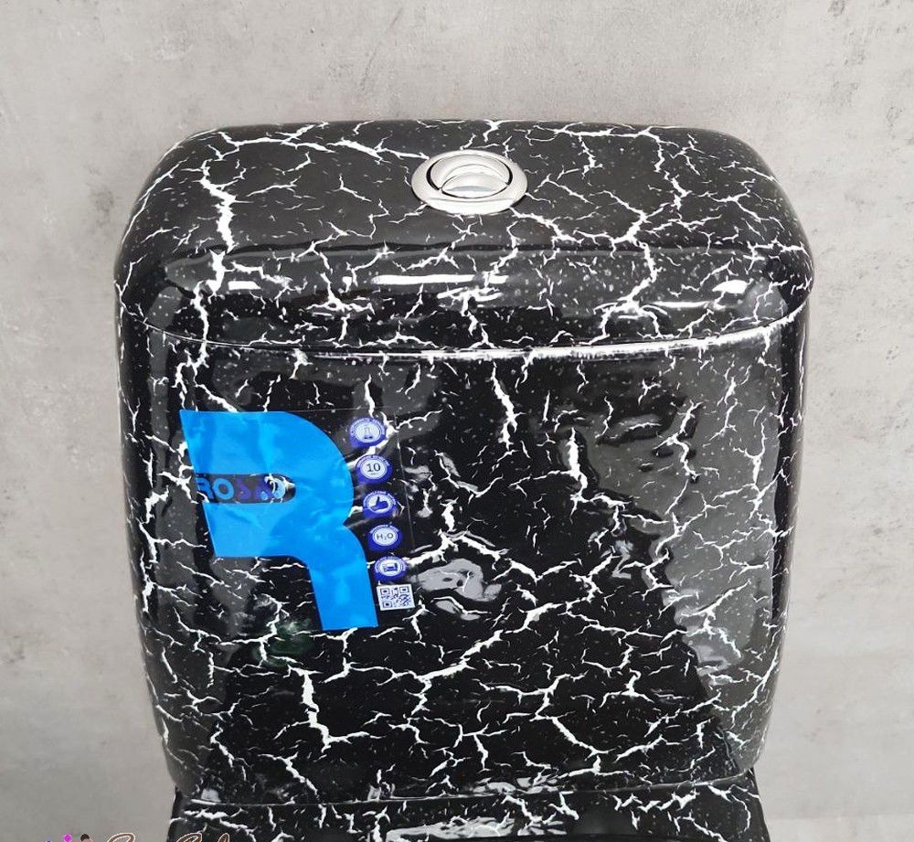 Унитаз Кировская Керамика Rosa Премьер Черный Кракелюр