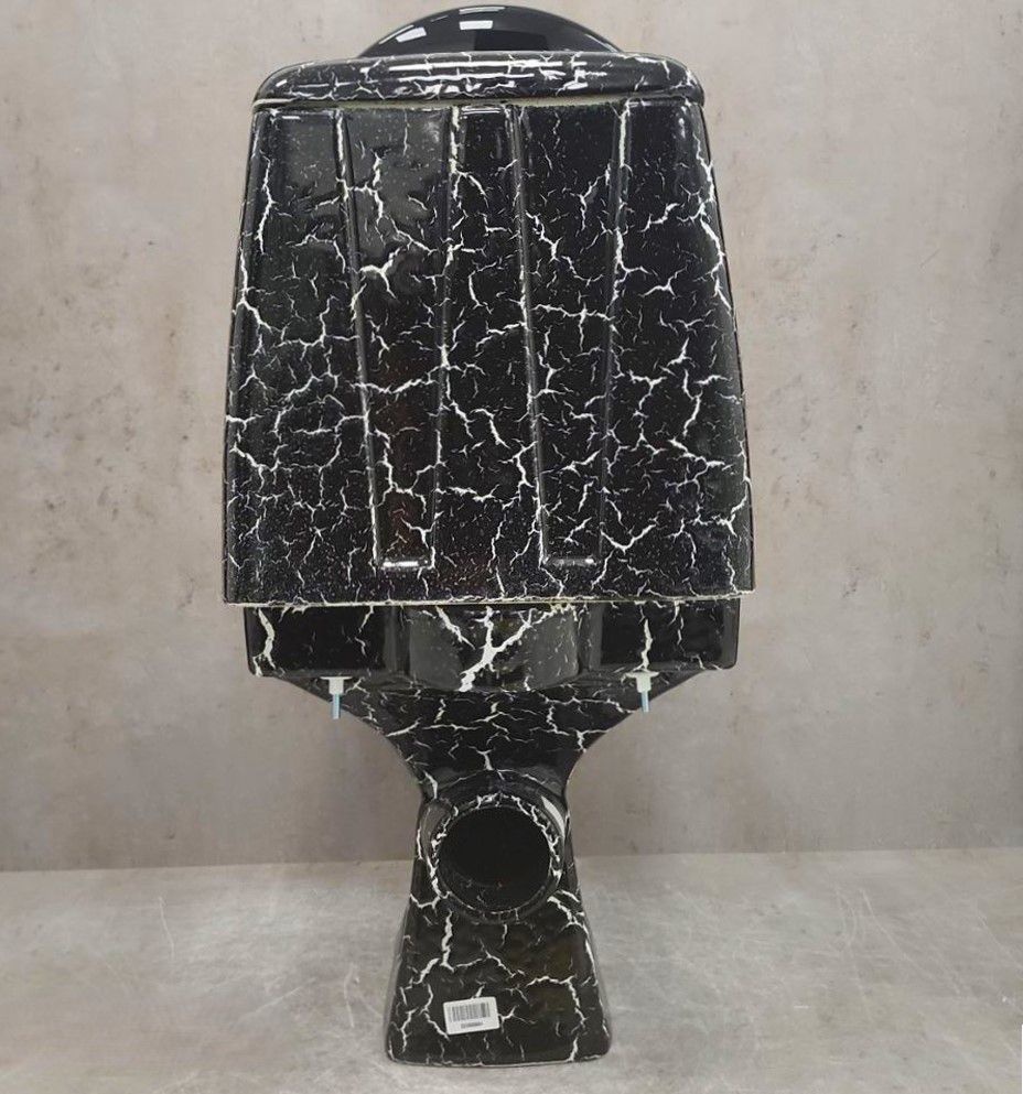 Унитаз Кировская Керамика Rosa Премьер Черный Кракелюр