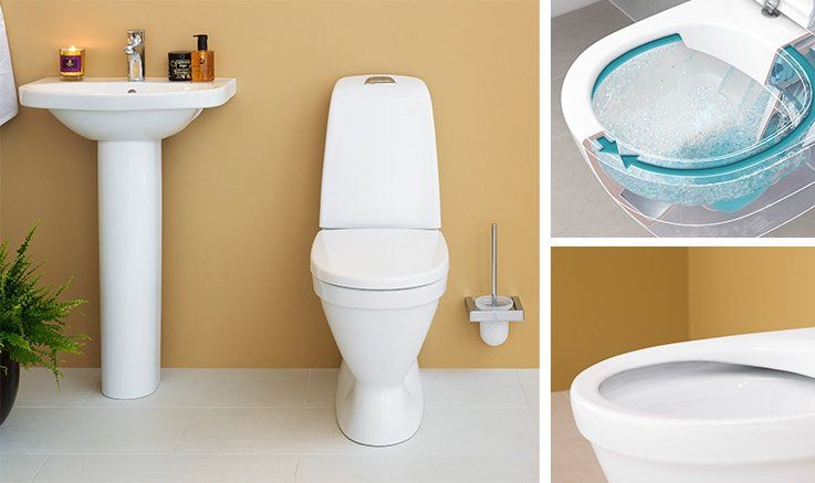Унитаз  Gustavsberg Nautic Hygienic Flush безободковый Выпуск Горизонтальный