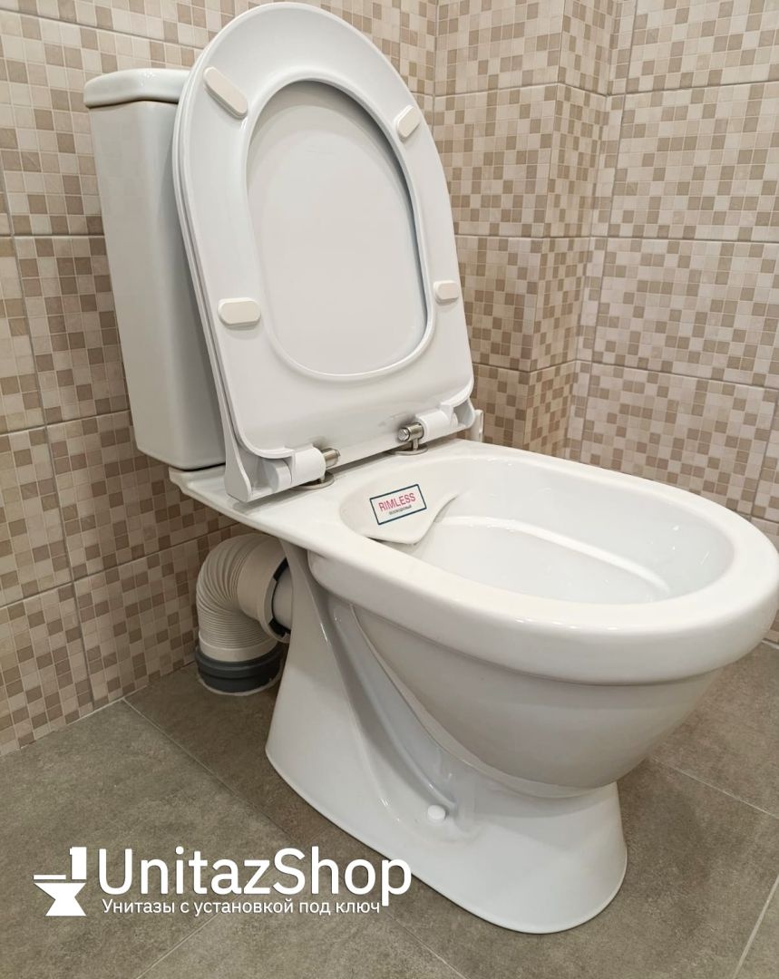 Унитаз Сантек Алькор Rimless Безободковый Горизонтальный Выпуск