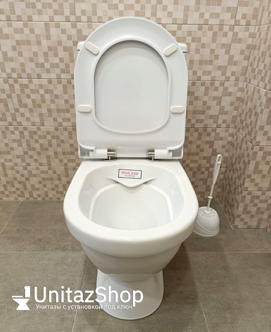 Унитаз Сантек Алькор Rimless Безободковый Горизонтальный Выпуск