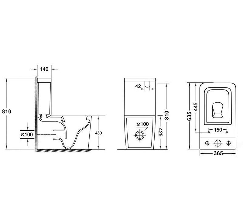 Унитаз Grossman GR-4445S-1 Горизонтальный Выпуск