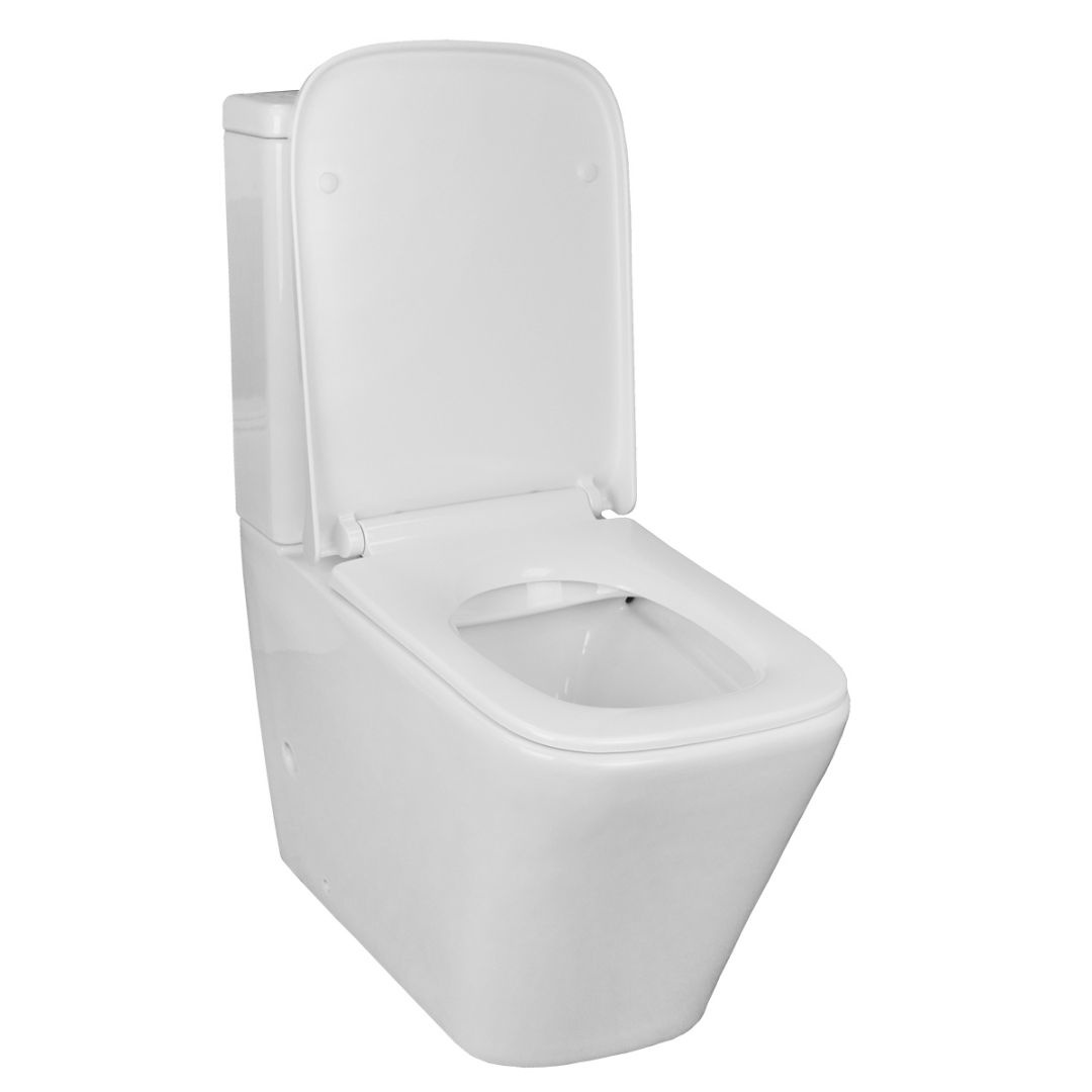 Унитаз Azario Quadro AZ-2175 Безободковый Выпуск Горизонтальный