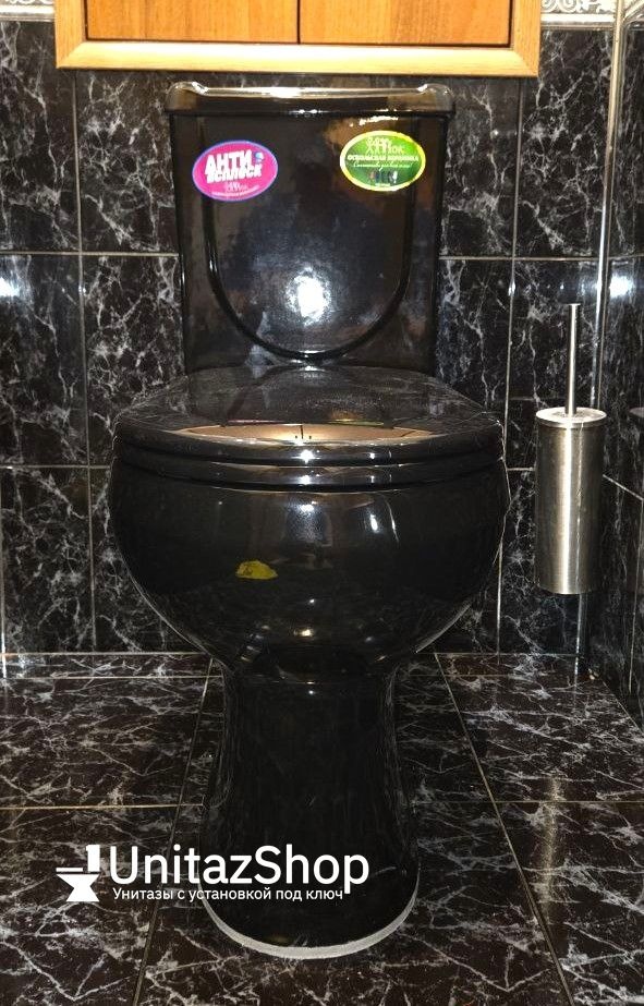 Унитаз напольный Оскольская Керамика Ирида Черный Выпуск Горизонтальный