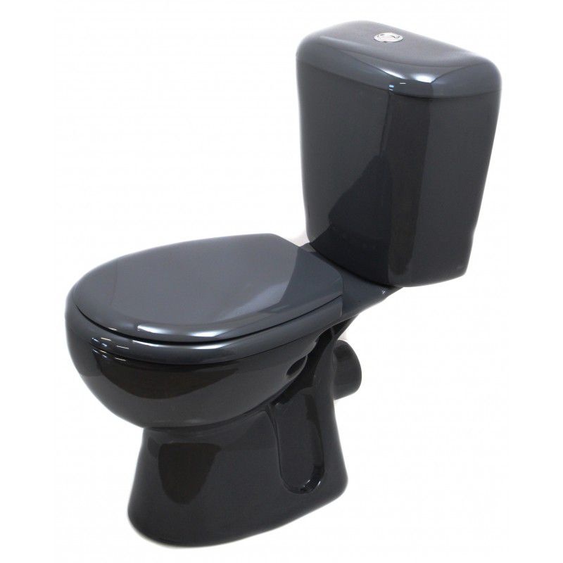 Унитаз Керамин Гранд Графит Горизонтальный Выпуск