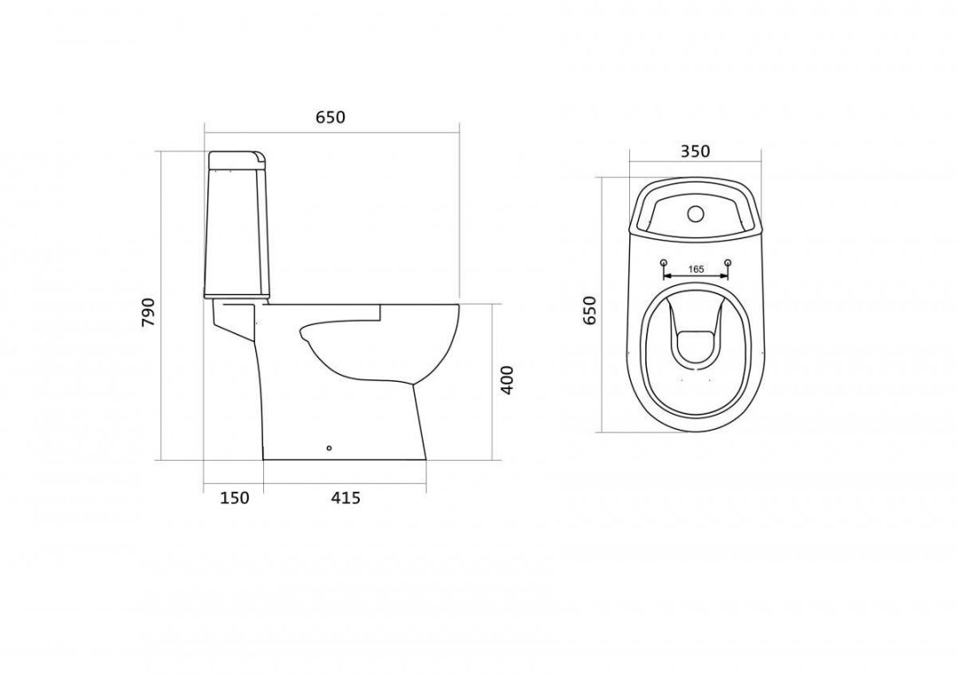 Унитаз Сантек Остин Горизонтальный Выпуск