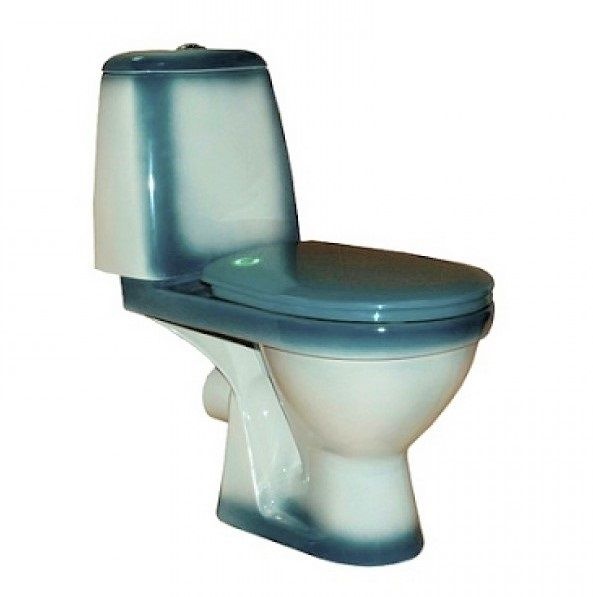 Унитаз Кировская Керамика Rosa Рио Зеленый Декор Горизонтальный Выпуск