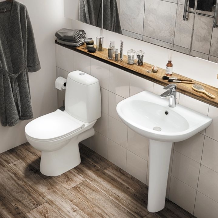 Унитаз Сантек Цезарь Горизонтальный Выпуск