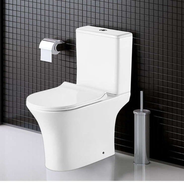 Унитаз  Azario Fretta Round AZ-7121 Безободковый Выпуск Горизонтальный