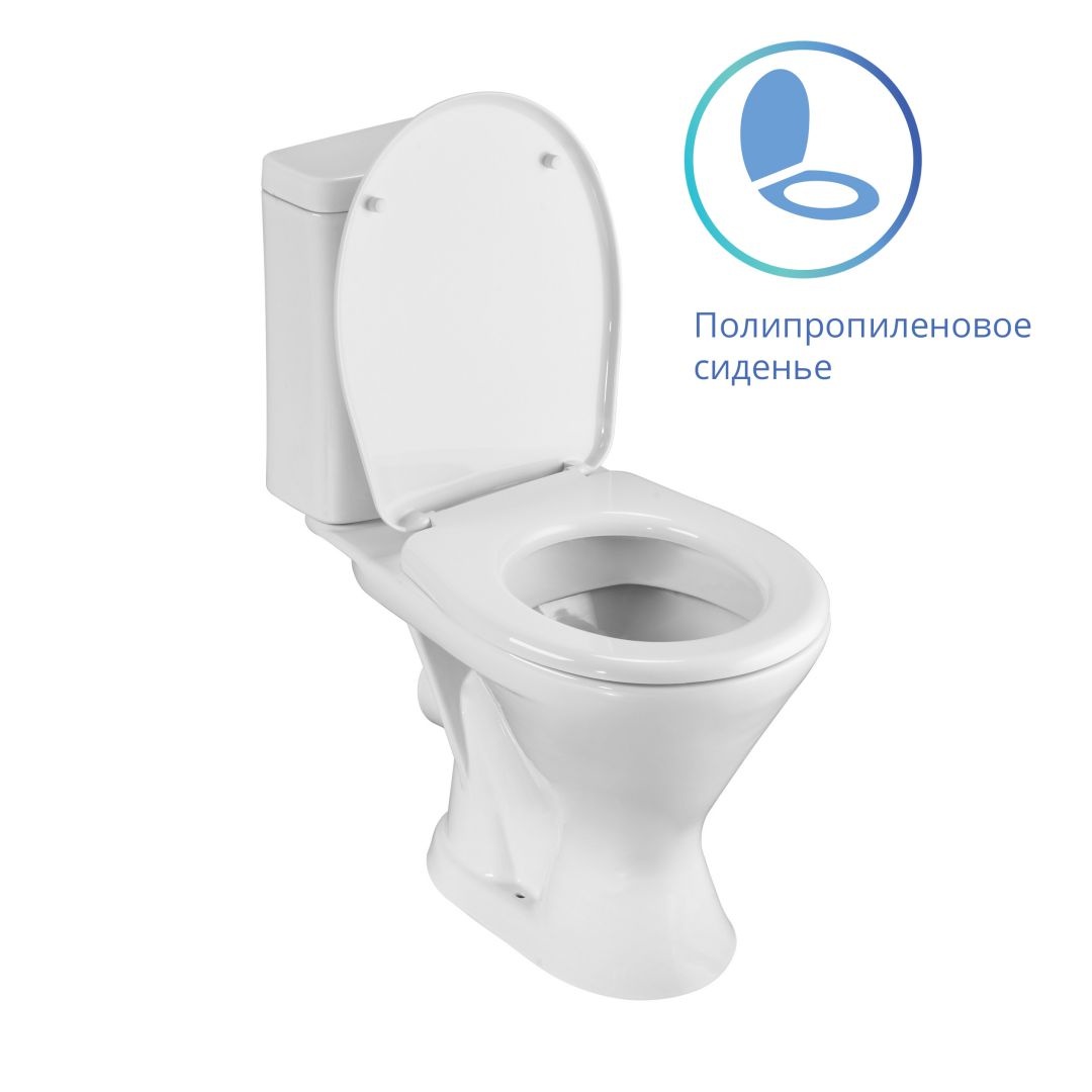 Унитаз Santeri Грация Белый Выпуск Косой