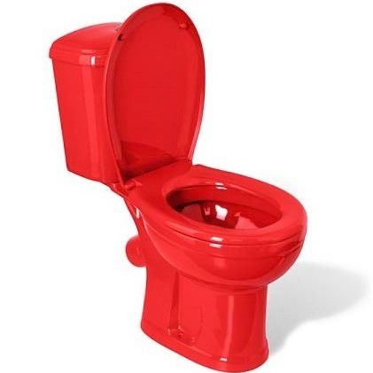 Унитаз Оскольская Керамика Дора Красный Горизонтальный Выпуск