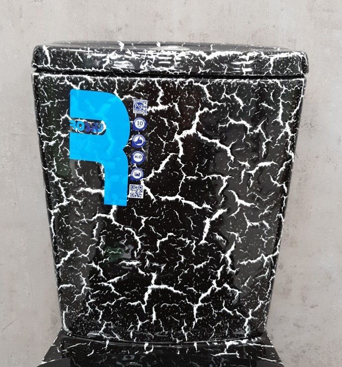 Унитаз Кировская Керамика Rosa Уют Черный Кракелюр