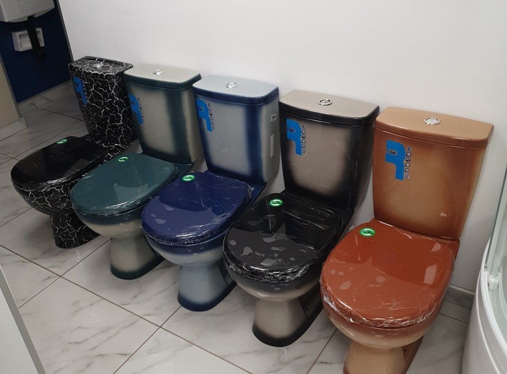 Унитаз Кировская Керамика Rosa Уют Черный Кракелюр