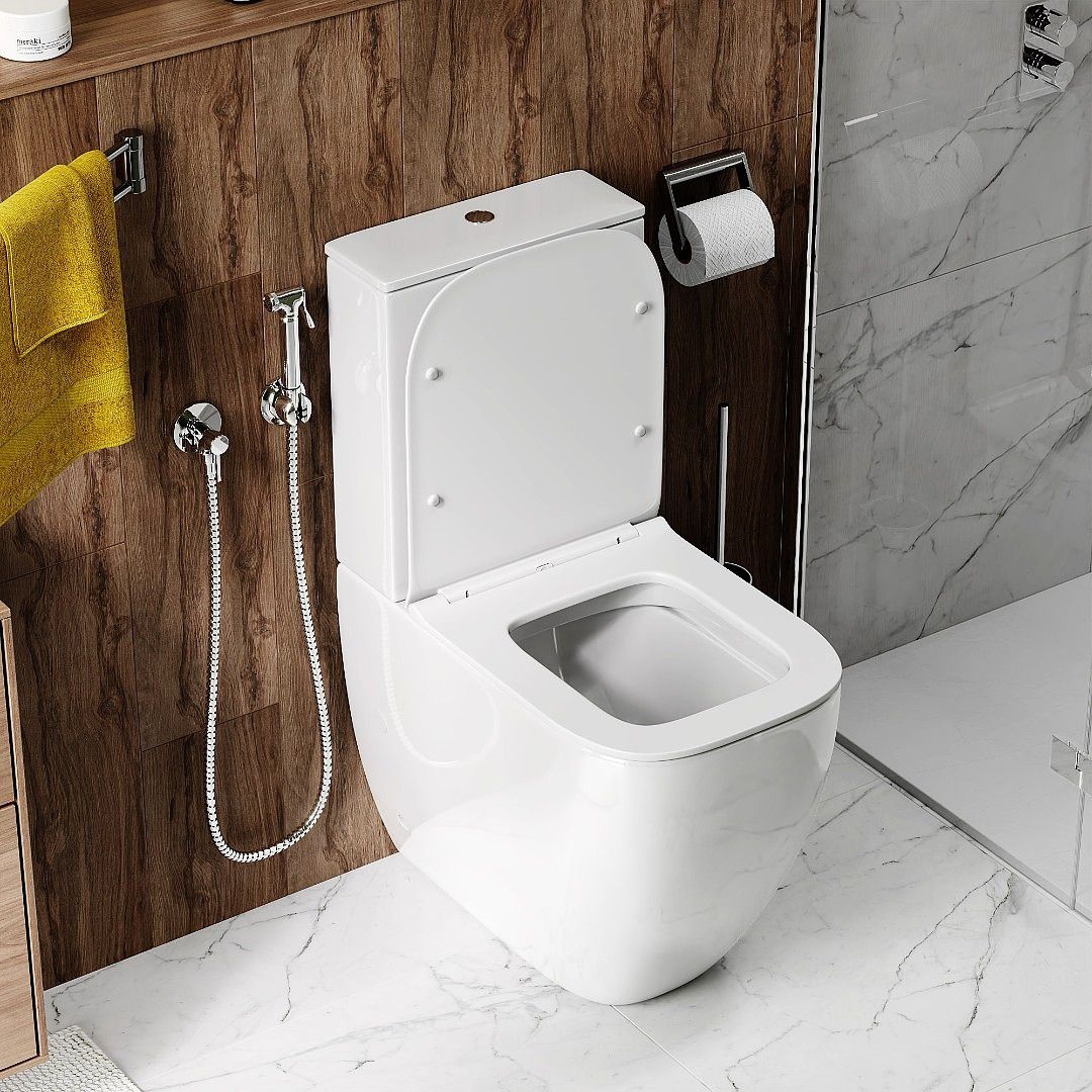 Унитаз напольный Cerutti spa CHIKA CT8708 Горизонтальный Выпуск Безободковый