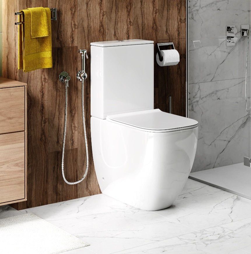 Унитаз напольный Cerutti spa CHIKA CT8708 Горизонтальный Выпуск Безободковый