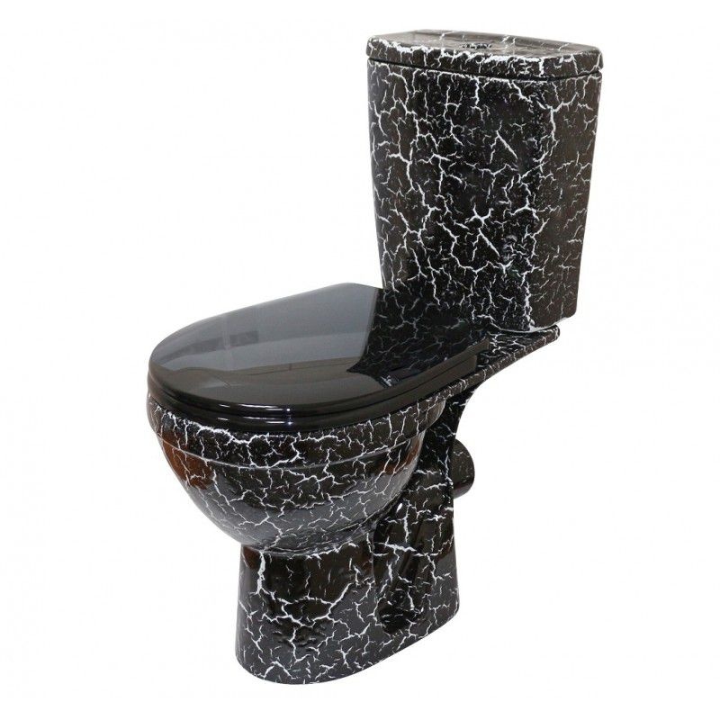 Унитаз Кировская Керамика Rosa Рио Черный Кракелюр