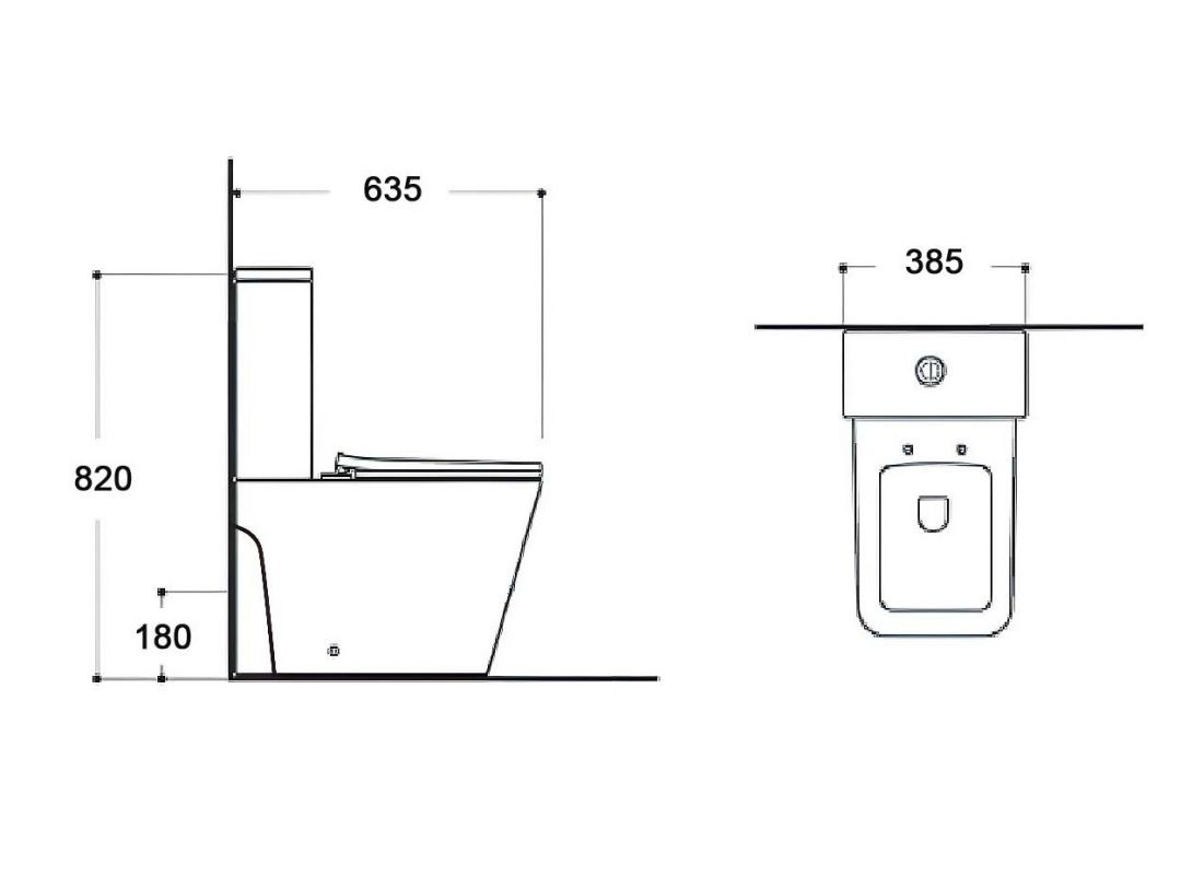 Унитаз AQUATEK ЛИБРА NEW AQ1263NT-00 Безободковый Горизонтальный Выпуск
