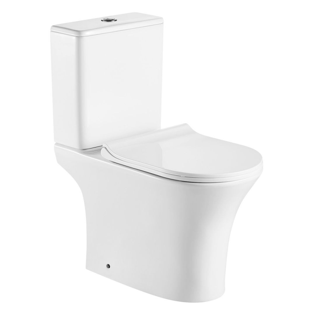 Унитаз Azario AZ-1038A Fretta Round Горизонтальный Выпуск