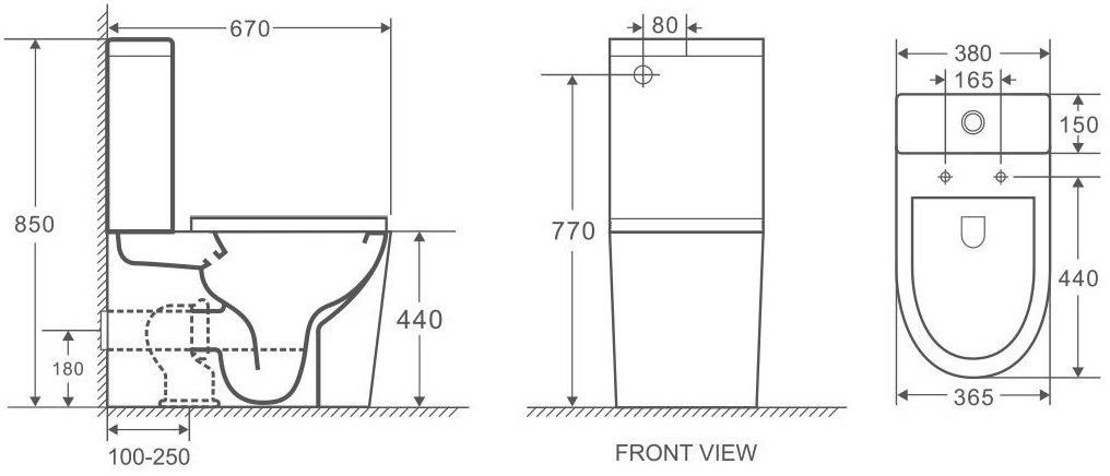 Унитаз Grossman GR-4449S Горизонтальный Выпуск Безободковый