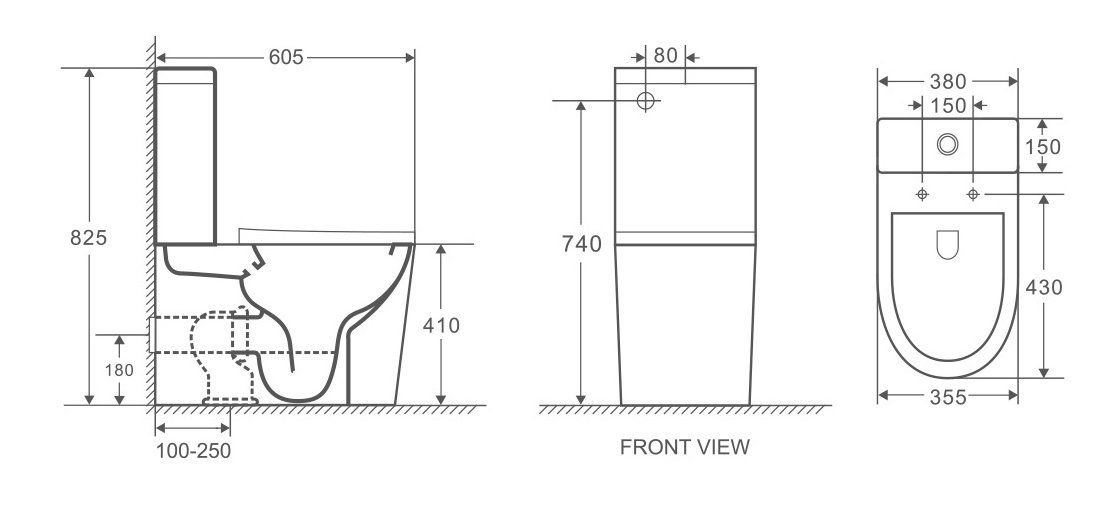 Унитаз Grossman GR-4450MS Белый Матовый Горизонтальный Выпуск Безободковый