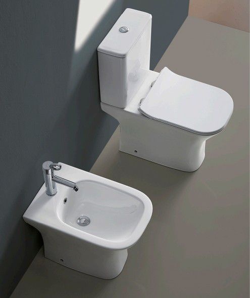 Унитаз Cerutti SPA VETTORE CT7192 Горизонтальный Выпуск Безободковый