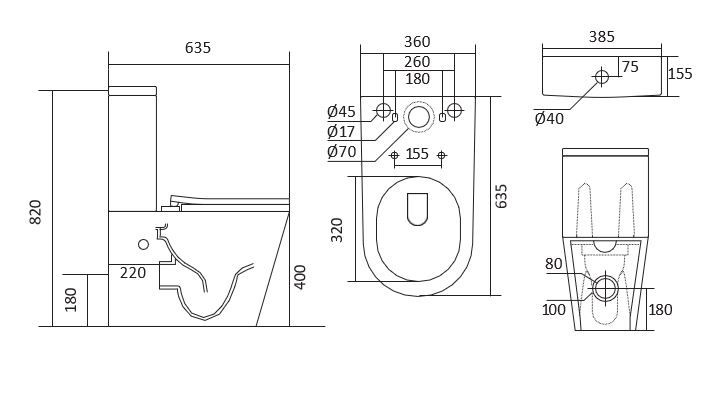 Унитаз Aquatek Либра New AQ1263N-00 Безободковый Горизонтальный Выпуск