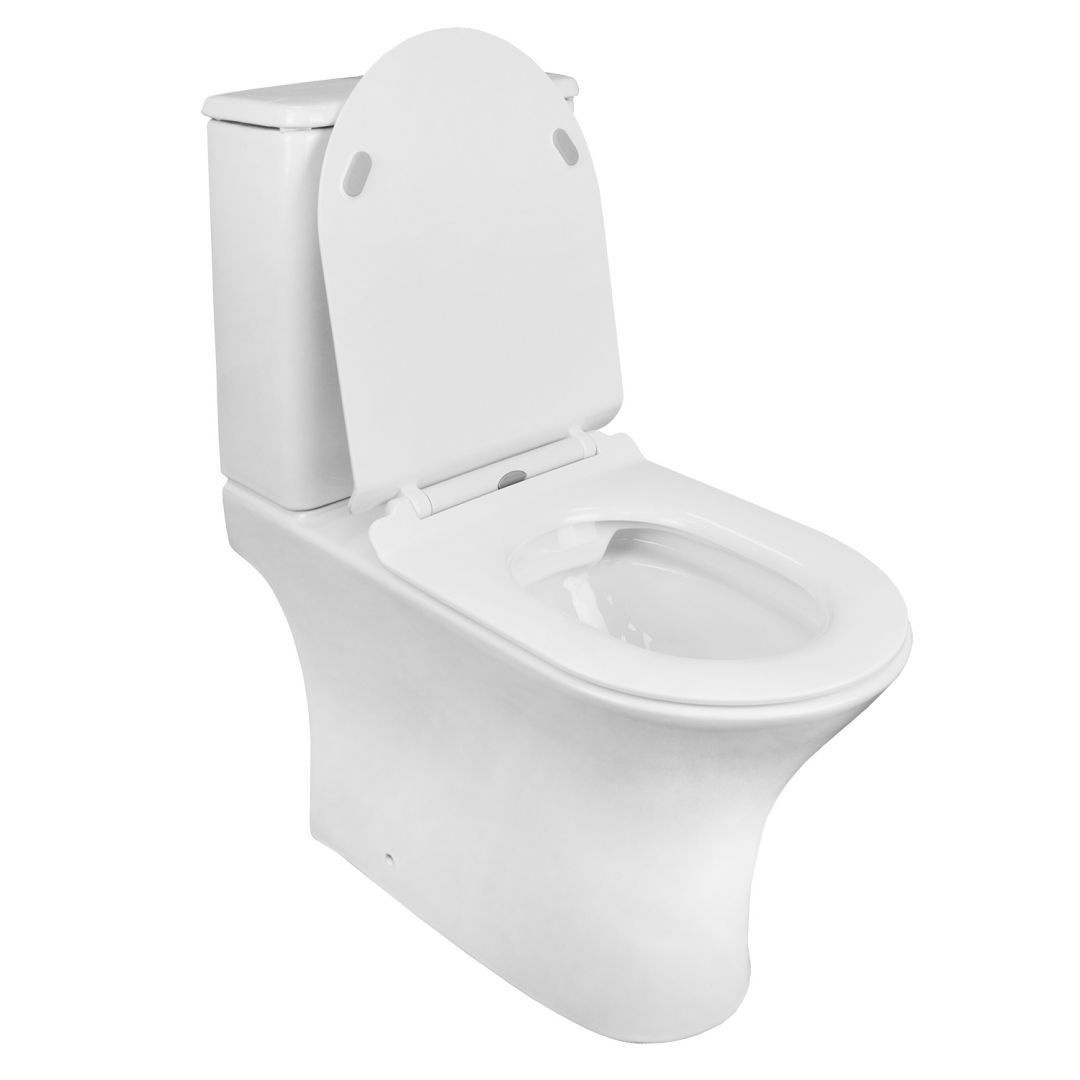 Унитаз Azario Fretta Round N AZ-1038A  Безободковый Выпуск Горизонтальный