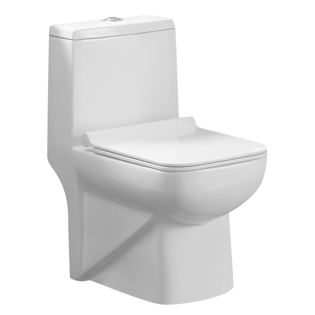 Унитаз Azario Zeno AZ-1169 Безободковый Выпуск Горизонтальный