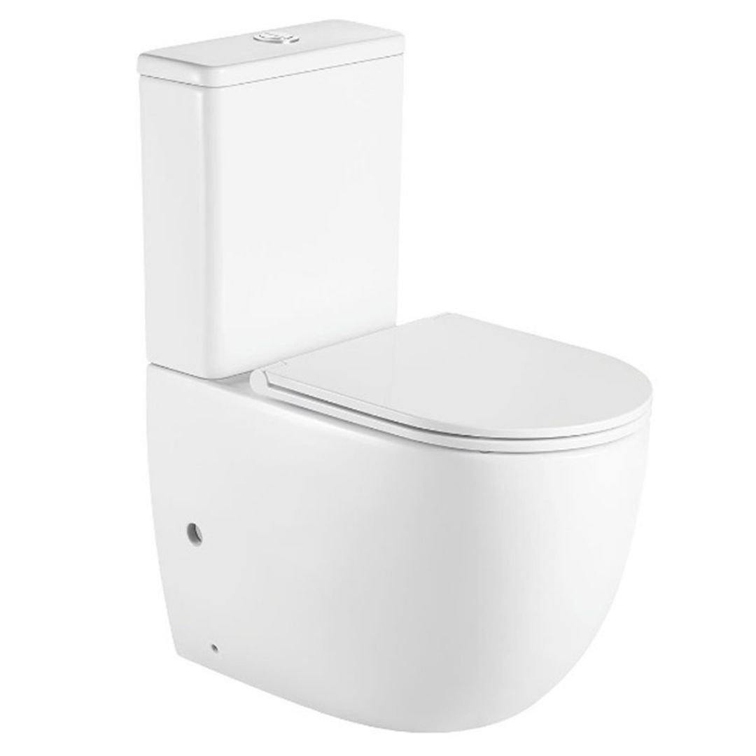 Унитаз Azario Mitta AZ-2128 безободковый Горизонтальный Выпуск