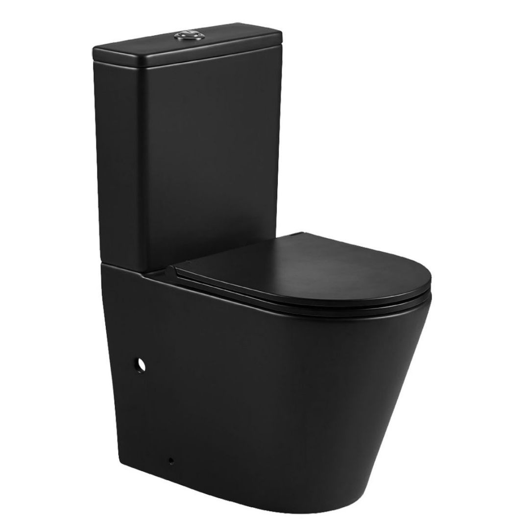 Унитаз Azario Vetro Z-2149-MB Безободковый Выпуск Горизонтальный