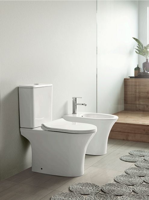 Унитаз Ceruttispa Bernina CT7193 Горизонтальный Выпуск Безободковый