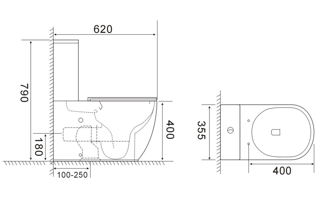 Унитаз Aquatek Optima Plus AQ4452-00 Безободковый Горизонтальный Выпуск
