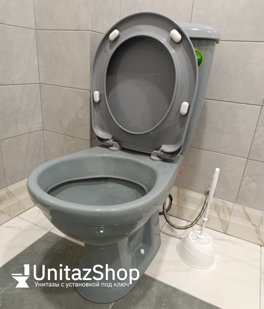 Унитаз Оскольская Керамика Суперкомпакт Серый Косой Выпуск