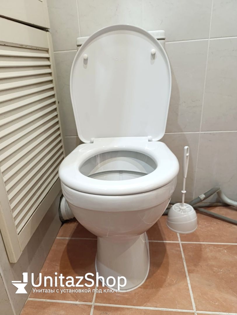 Унитаз Кировская Керамика Rosa Рио Белый Горизонтальный Выпуск