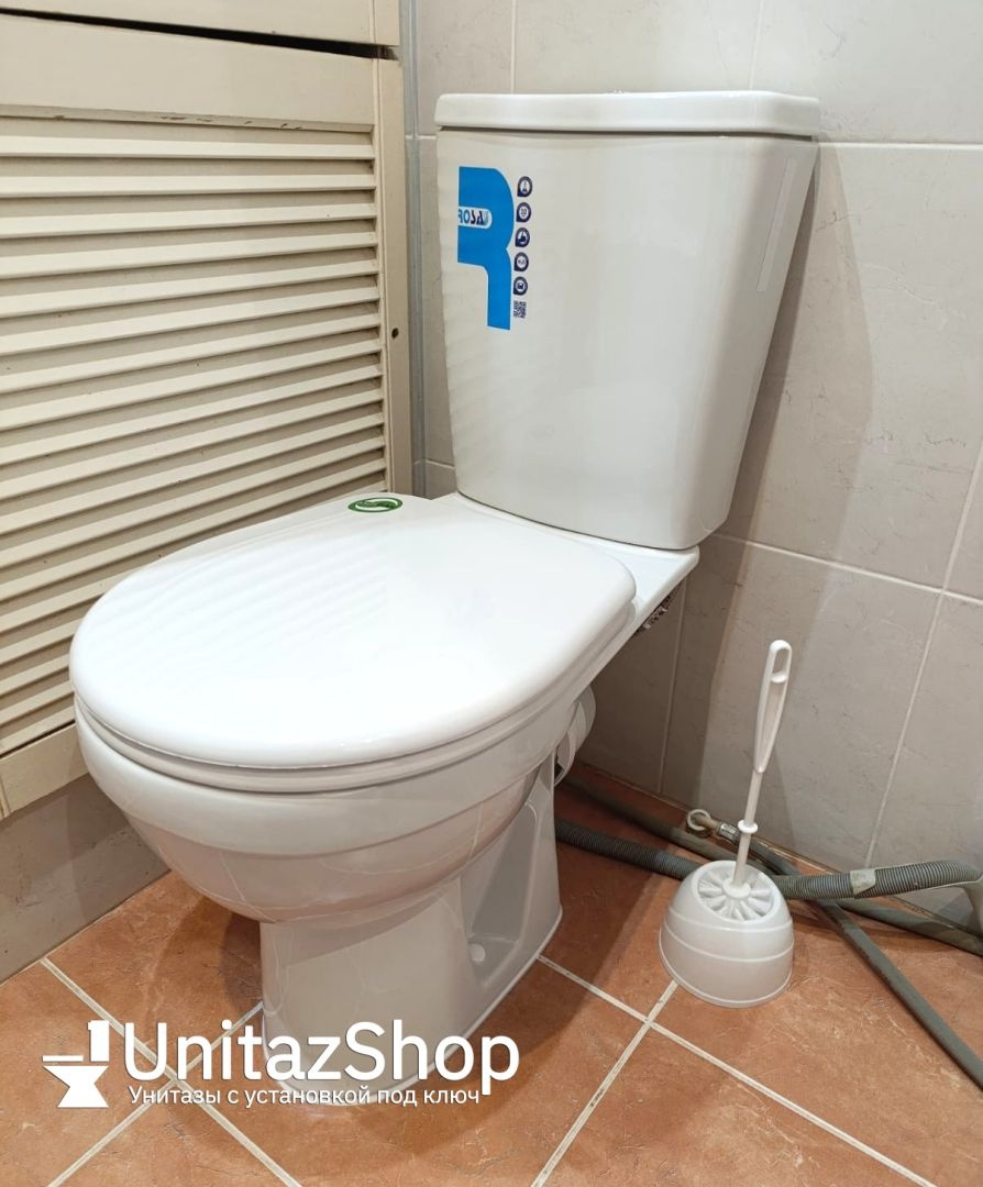 Унитаз Кировская Керамика Rosa Рио Белый Горизонтальный Выпуск