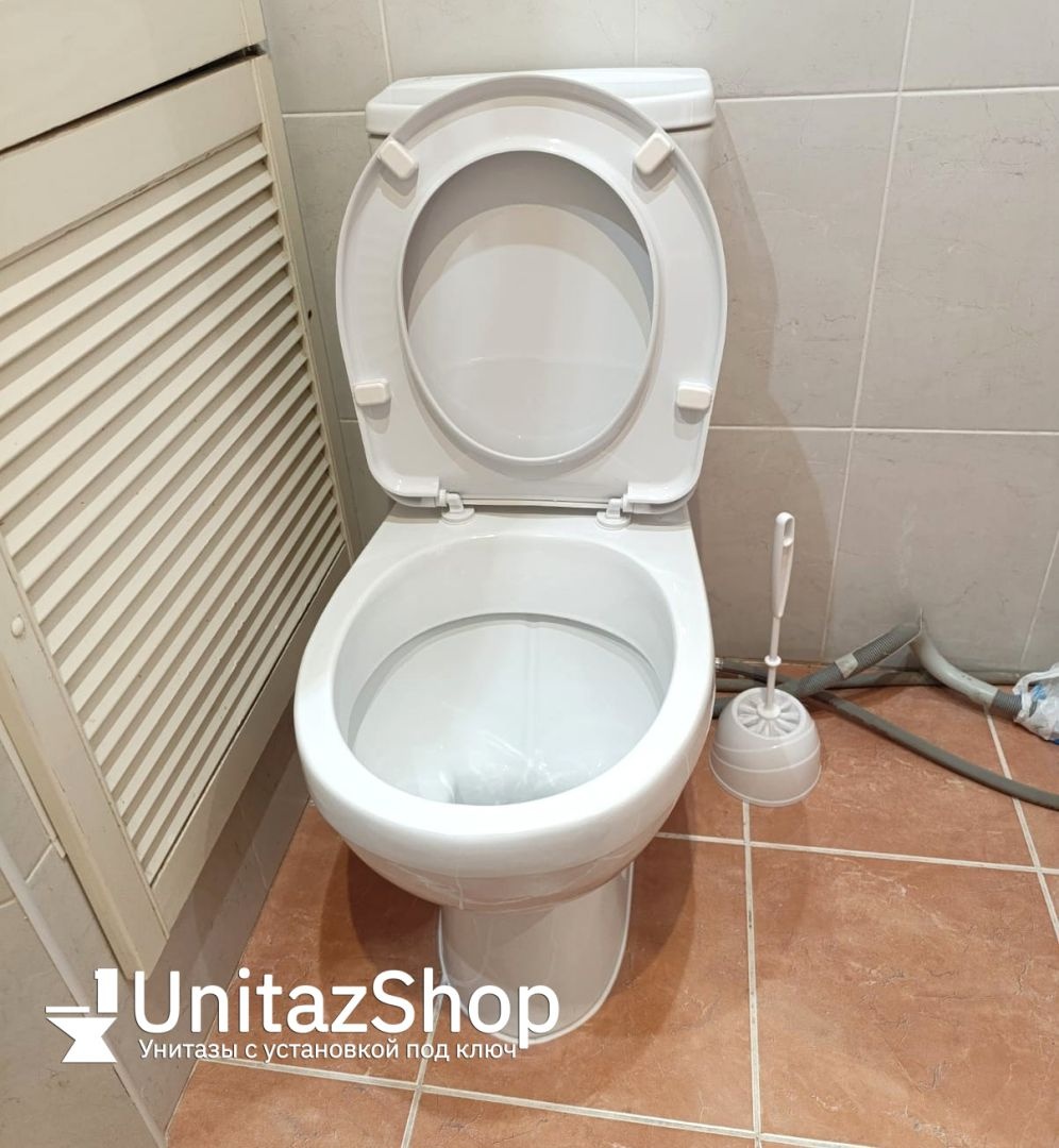 Унитаз Кировская Керамика Rosa Рио Белый Горизонтальный Выпуск