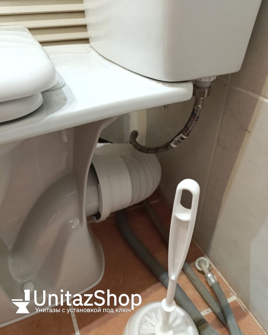 Унитаз Кировская Керамика Rosa Рио Белый Горизонтальный Выпуск