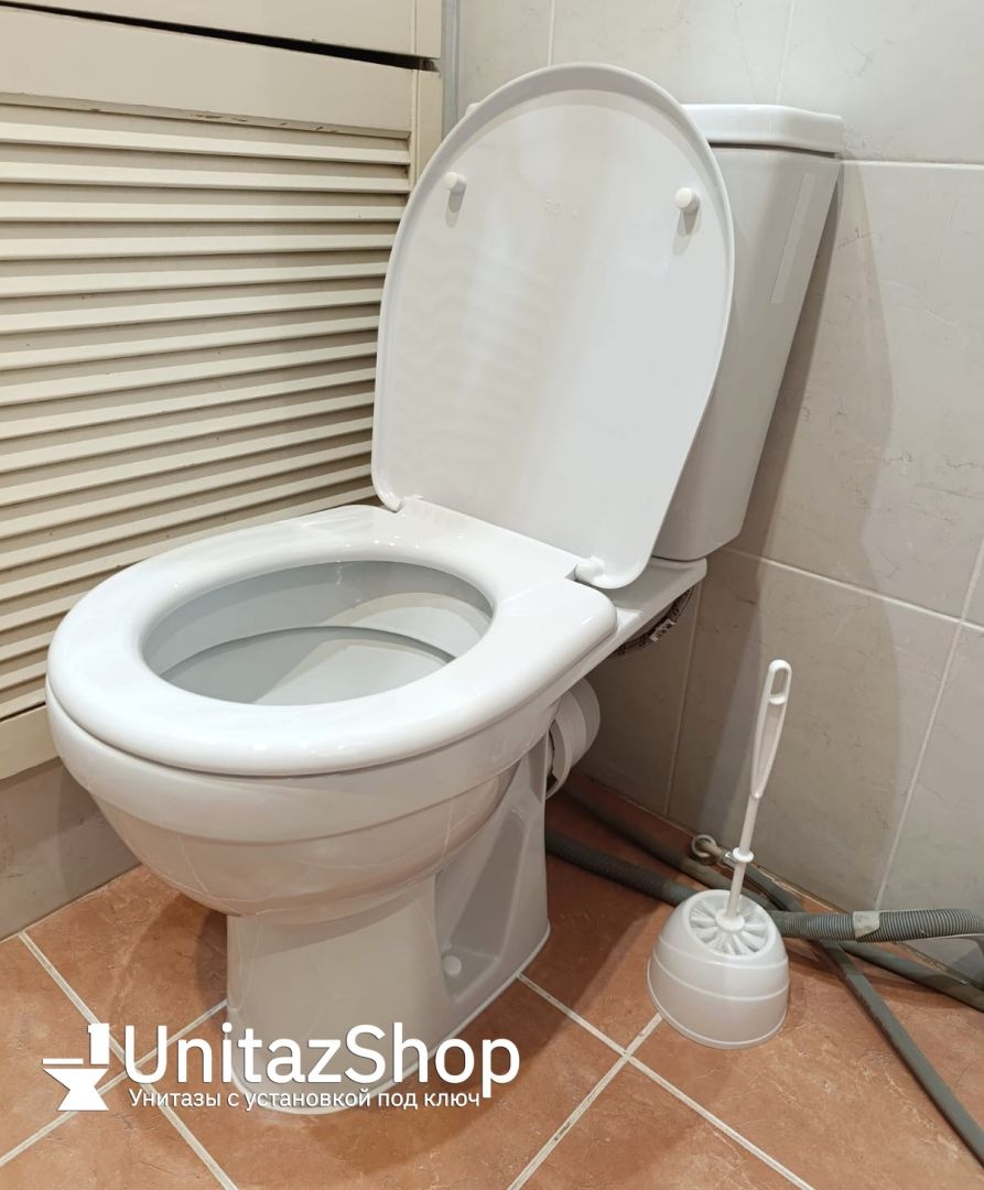 Унитаз Кировская Керамика Rosa Рио Белый Горизонтальный Выпуск