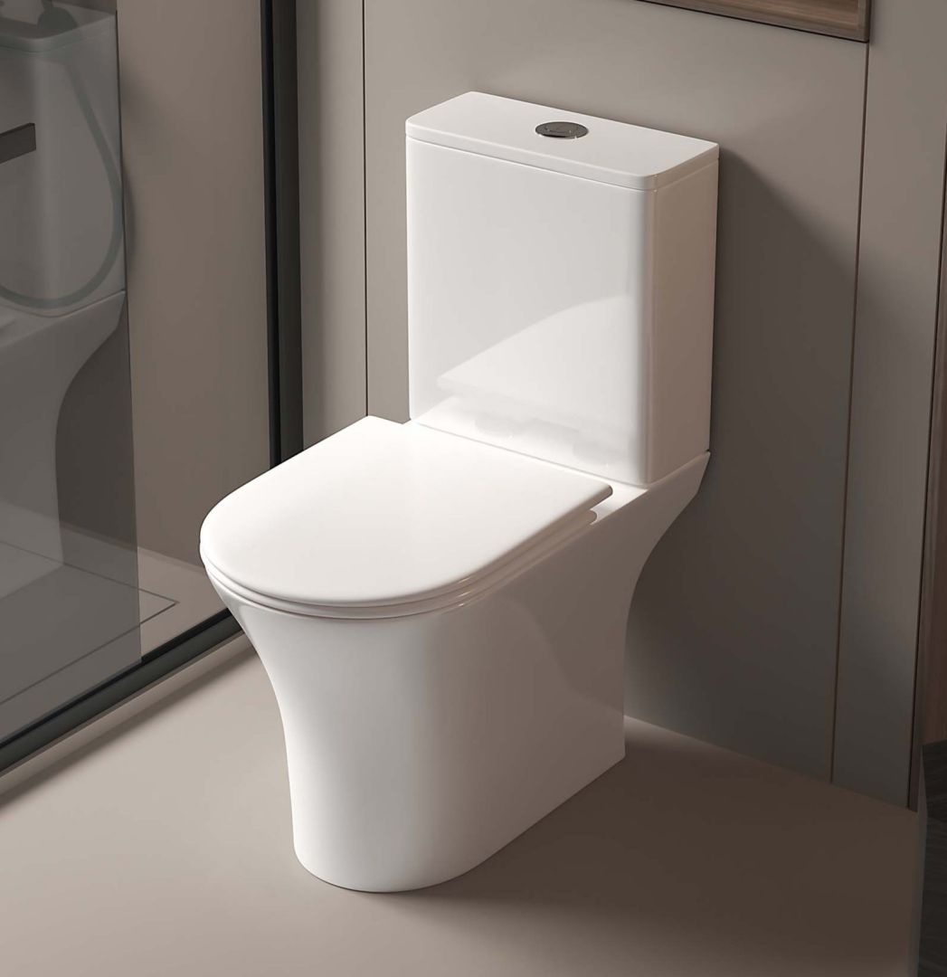 Унитаз Aquatek Optima Безободковый Горизонтальный Выпуск