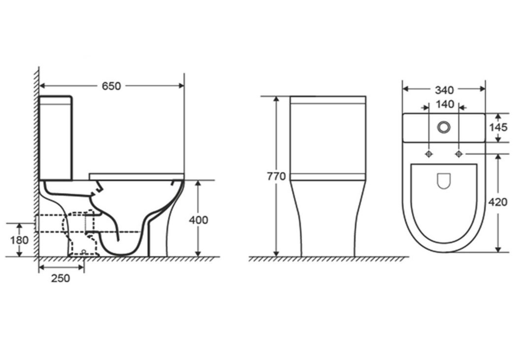 Унитаз Aquatek Optima Безободковый Горизонтальный Выпуск