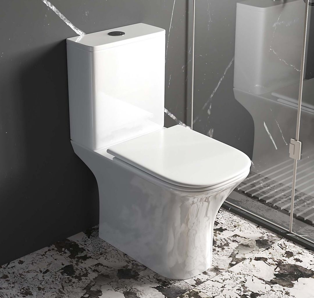 Унитаз Aquatek Optima Square Безободковый Горизонтальный Выпуск