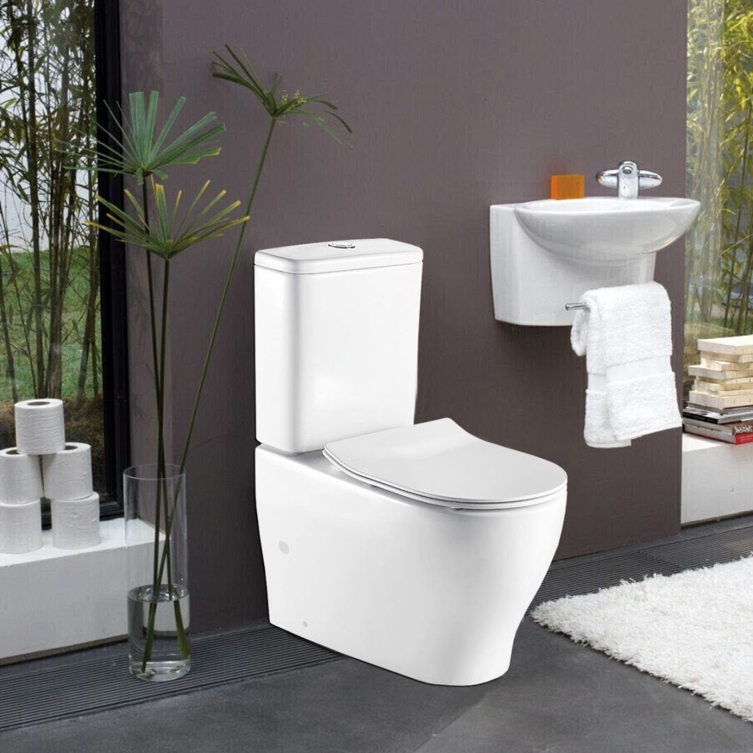 Унитаз Azario Maro безободковый AZ-2154 Горизонтальный Выпуск