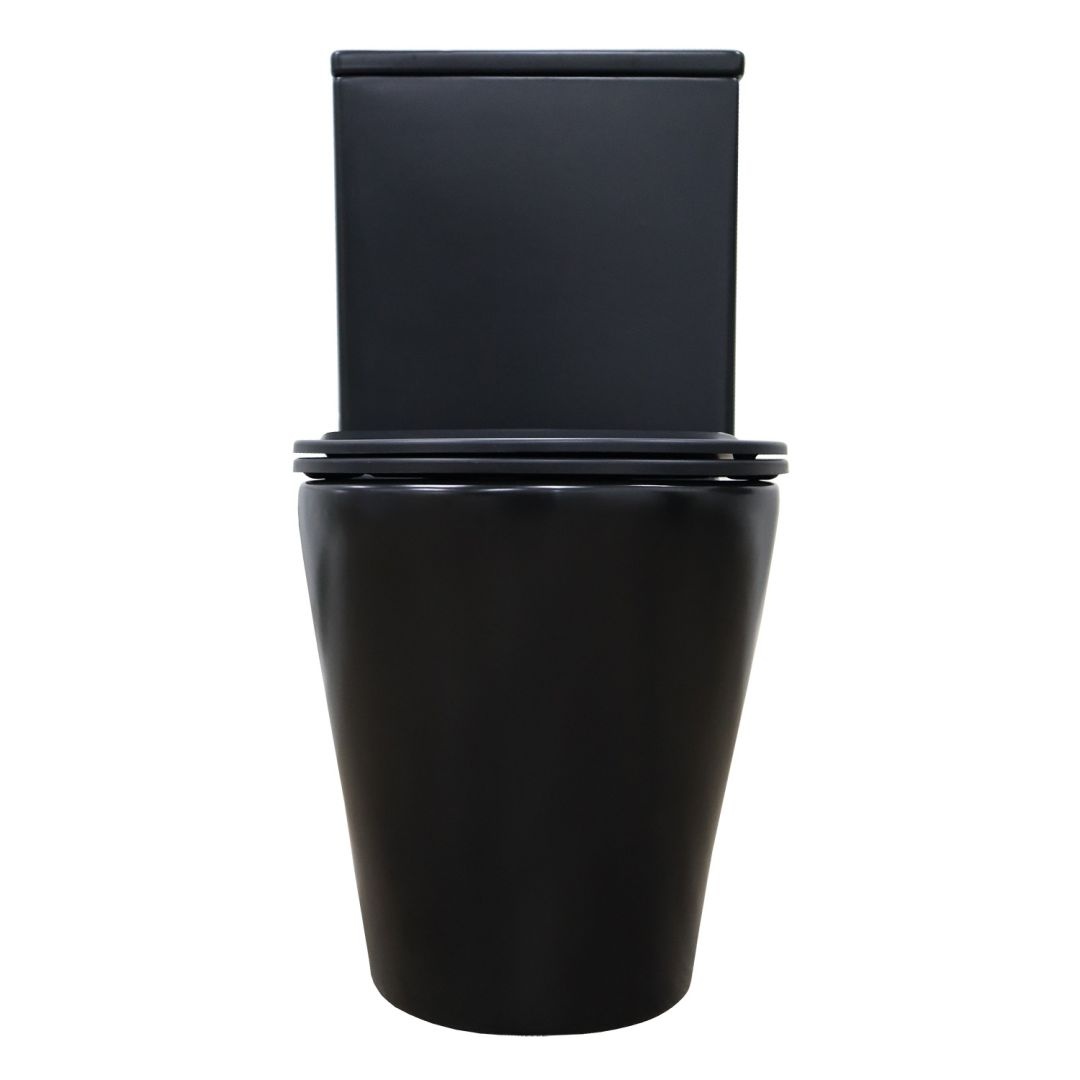 Унитаз Azario Black Queen AZ-8380 Безободковый Выпуск Горизонтальный