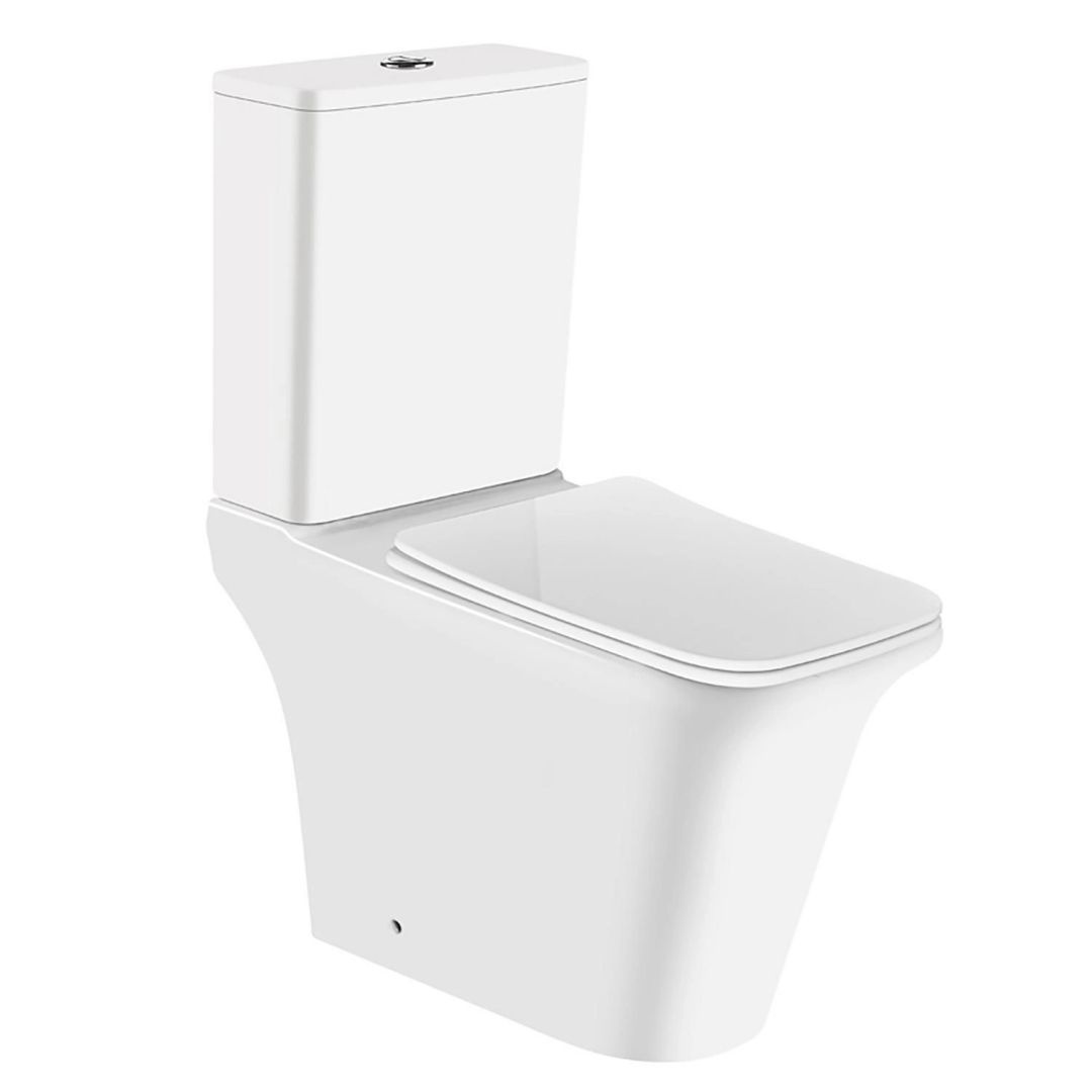 Унитаз Azario Avero AZ-3121A безободковый Горизонтальный Выпуск