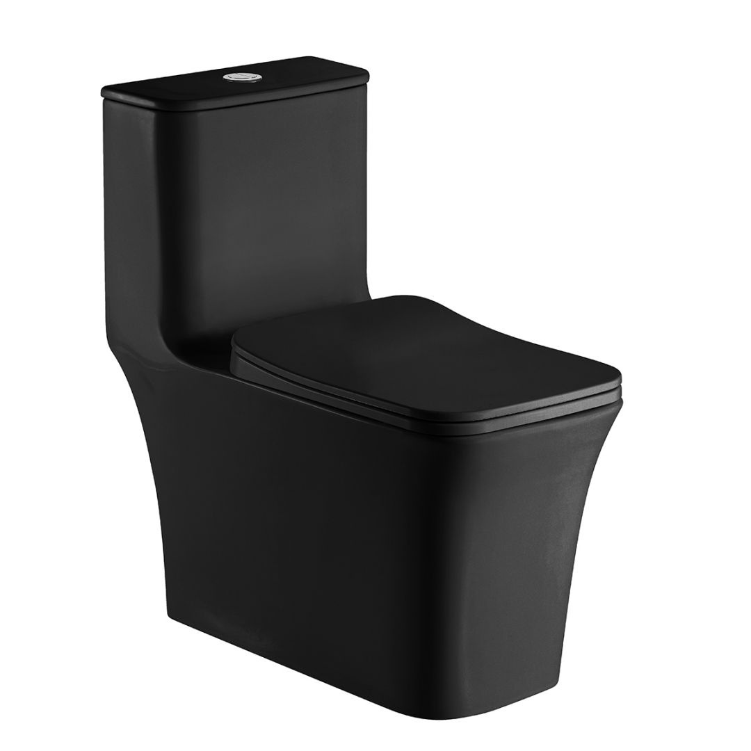 Унитаз Azario GRESSA  AZ-1111MB Безободковый Выпуск Горизонтальный